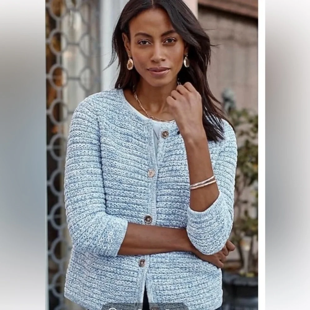 J.Jill Wearever Spray-Dyed Sweater-Jacket - Picture 2 of 9